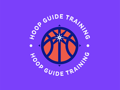 Hoop Guide Training Logo basketball brand identity branding compass digital art graphic design icon logo map navigation vector