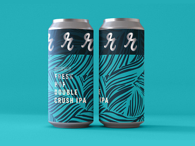 Double Crush IPA 16oz beer beer art beer branding beer can beer packaging branding brewery hazy hoppy hops ipa packaging reubens brews