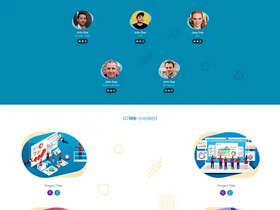 We-gency agency color conceptual design hue landing page logo one page orange portfolio purple ui ux web design yellow