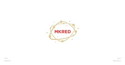 MayakRed ✦ Logo agency atom brand brand identity branding design dev development digital identity logo logotype particles