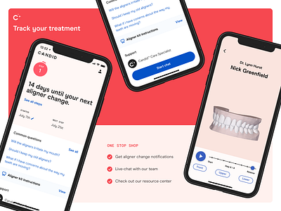 Candid™ Mobile App – 2.0 direct to consumer dtc healthcare mobile app mobile app design native app product design startup teeth ui design ux
