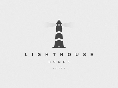 LIGHTHOUSE HOMES branding home homes icon lighthouse logo mark print