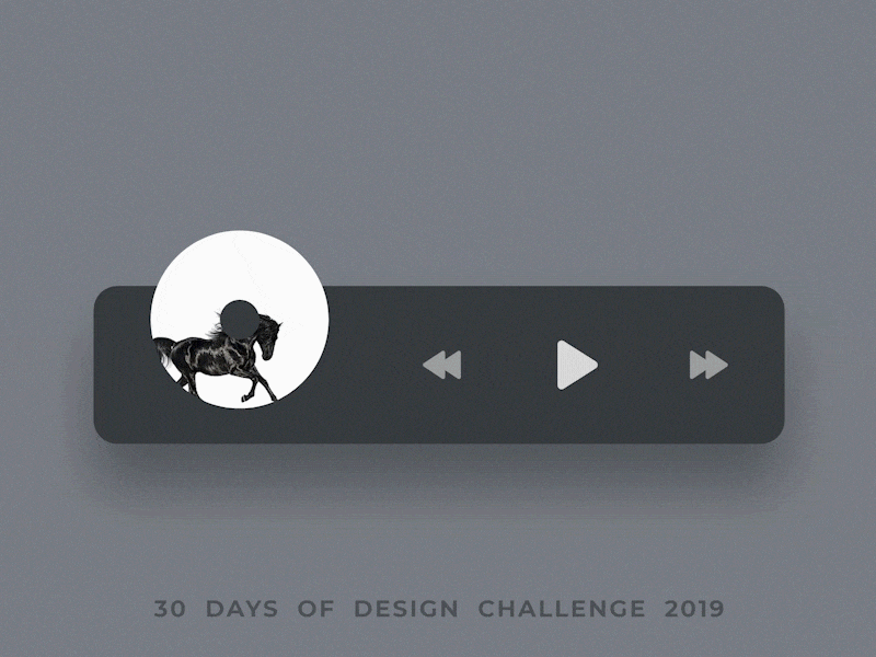 DAY #05 / Music Player 30daysofdesign adobe xd animation daily ui gif minimalism music app music player