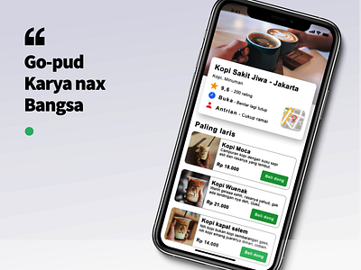 GOFOOD - Food Apps app coffe food go food go jek gofood gojek indonesia janji jiwa mobile apps solv ui ux