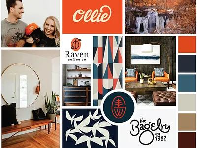 Branding Moodboard - easy-going branding modern mood board moodboard orange