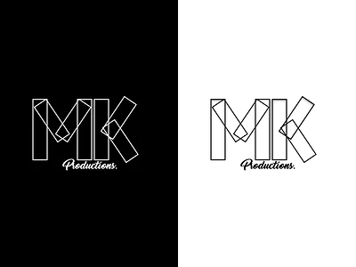 MK Productions Logo branding design icon logo minimal web website