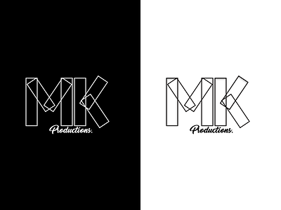 MK Productions Logo branding design icon logo minimal web website