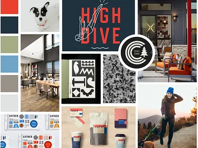 Moodboard - venturous branding creative direction mood board moodboard red strategy