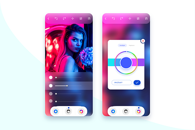 Photo Editing App Interface adobexd app art design editing icongraphy interface minimal mobile trendy ui uidesign