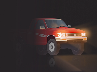 Tacoma Dark Mode car dark illustration night tacoma toyota truck