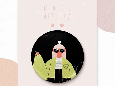 button art button designer girl illustration illustrator pink power shop online