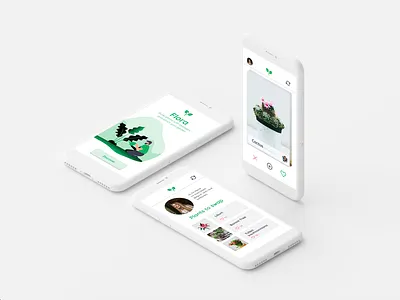 Flora app design designslices plant ui ui design