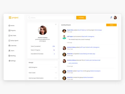 User Profile activity stream daily ui daily ui 006 daily ui challenge day 6 project management task management user profile web application web design