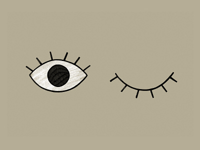 Wink blink eye illustration wink