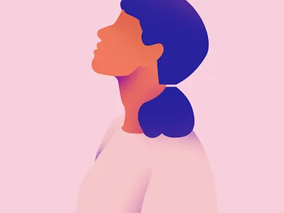 The Lady autumn beauty cute design fashion graphic happy illustration kid lady minimal pastel summer