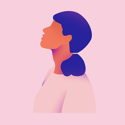 The Lady autumn beauty cute design fashion graphic happy illustration kid lady minimal pastel summer