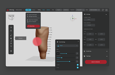 3d Printing for Prosthetics Software 3d 3d animation 3d printing interface prosthethics software ui