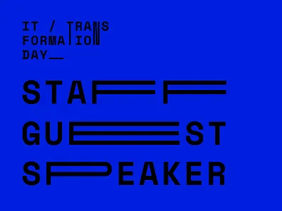 IT Transformation Day Conference branding color conference letters logo transform