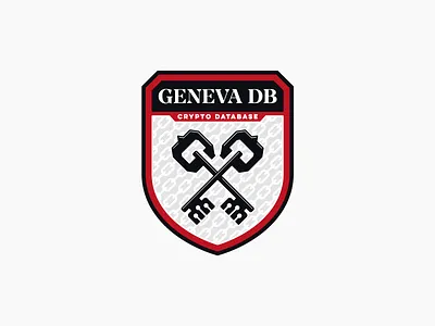 Geneva DB badge brand branding crypto design illustrator logo logotype mark shield symbol typography vector