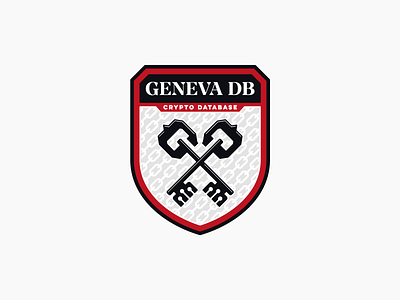 Geneva DB badge brand branding crypto design illustrator logo logotype mark shield symbol typography vector