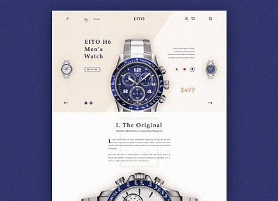 EITO, Designer Watch Store brand design designer exclusive graphic design japan landing page luxury minimalist noble premium royal ui user experience user interface ux watches web web design website