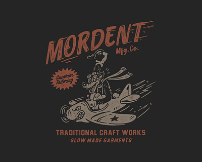 Design for Mordent Co. artwork badge branding graphicdesign handrawn illustration logo vintage vintage logo ww2