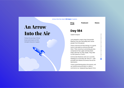 An Arrow Into the Air designslices space ui webdesign
