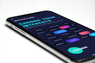 Quitter's Box app ui design gradient ui iphone x mobile app mobile design mobile ui quit smoking ui uiux ux