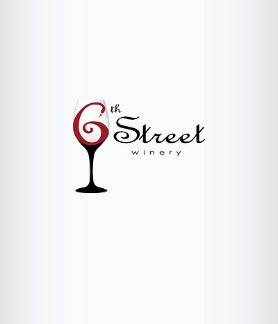 6th street winery logo 6th branding cellar design icon illustration logo maroon red retro street vector wine