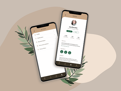 Profile and settings daily 100 challenge dailyui dailyui 006 dailyui007 design illustration layout leeseul mobile profile settings ui uidesign