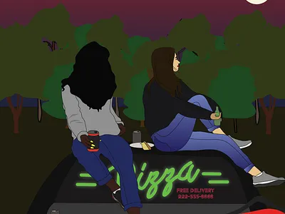 Pizza Delivery artwork content creation creative design design digital design freeform graphic art graphics illustration illustrator vector vectorart