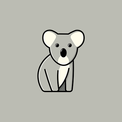 Cute Koala Bear adobe illustrator design digital flat flat design flat illustration illustartion illustartor illustration illustration art logo logo design logodesign minimalist minimalistic vector vector art vector illustration