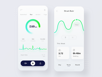 Sport Tracking App data design sport ui