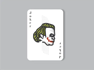 Joker Playing Card - Weekly Warm Up batman darkknight design dribbbleweeklywarmup illustration joker vector vector illustration