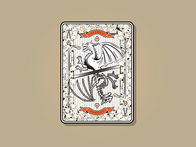 Dragon Card ace ace of spades card deck of cards dribbbleweeklywarmup playing cards warmup