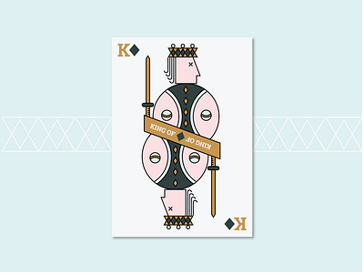 Playing Card - Cjgoms design digital art illustration king line art playing card typography vector vector art