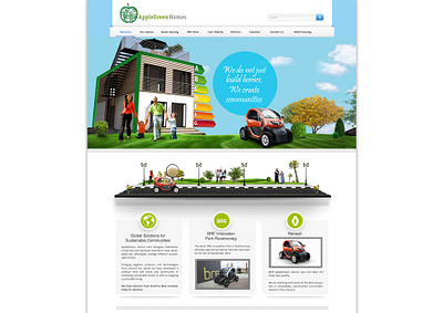 Apple Green Homes Welcome Page branding design graphic design illustration illustrator photoshop real estate slider design ui ui kit ux vector web website design