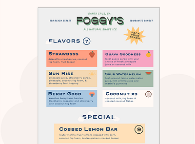Shave Ice Menu WIP branding