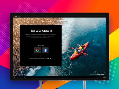 PSX Login Screen clean desktop app gradient interaction interaction design mandatory login mandatory login modern photoshop ui uiux ux windows 10