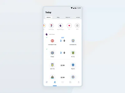 Soccer adobexd football app ui uiux