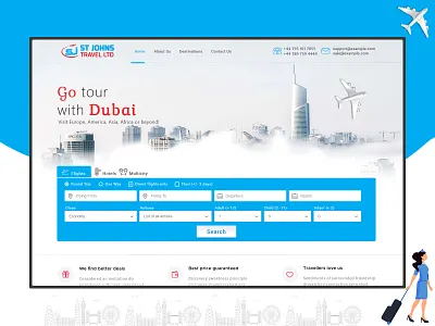 ST Johns airline blue and white dubai dubai flight flight flight booking flight search flight ticket hotel booking hotels logo design red