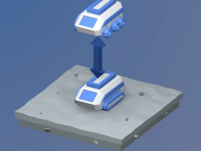 Order for the site №2, illustration 6 3d art b3d blender car illustration isometric lowpoly render