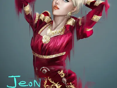 LION SOYEON-(g)i-dle fanart (g)i dle caricature digital 2d fanart funpen illustration lion