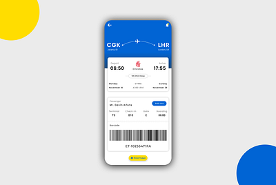 Flight ticket UI design - Passenger details aircraft airplane android app book booking card clean concept design exploration figma flight flow ios minimal mobile plane simple travel