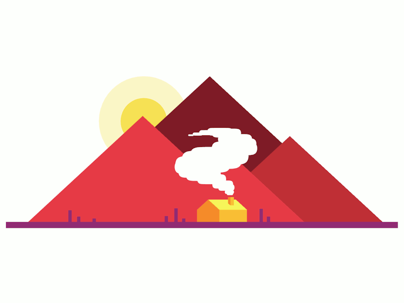 Smoke House Animation animation animation 2d design flat flatdesign loop animation looping animation motion graphics motiongraphics vector