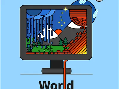 World design icon illustration vector