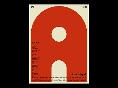 The Big A №2 art deco art print design geometric graphic graphic design illustration minimal photoshop poster poster a day poster art poster design print print design simple type typeface typography vector