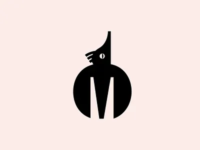 "M" bird logo animal bird bird logo branding design geometry icon icon design illustration logo modernism newbrand symbol