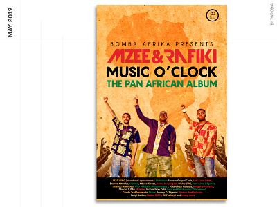 Bomba Afrika - musik poster design design graphics music poster photoshop typography