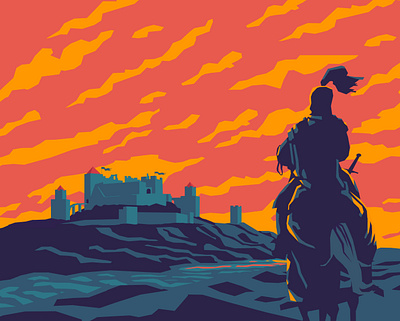 Knights 3 art artist artwork blue character characterdesign design graphic graphicdesign illustration illustrator knights medieval minimal